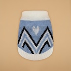 Свитер для животных «Волна», размер XS, ДС 17, ОШ 17, ОГ 23-37 см, голубой - Фото 8