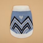 Свитер для животных «Волна», размер S, ДС 23, ОШ 23, ОГ 26-45 см, голубой - Фото 8