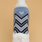 Свитер для животных «Волна», размер M, ДС 26, ОШ 26, ОГ 28-46 см, голубой - Фото 6