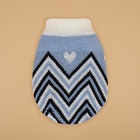 Свитер для животных «Волна», размер M, ДС 26, ОШ 26, ОГ 28-46 см, голубой - Фото 8