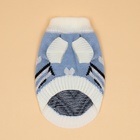 Свитер для животных «Волна», размер M, ДС 26, ОШ 26, ОГ 28-46 см, голубой - Фото 9