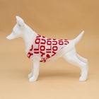 Свитер для животных ILOVEYOU, размер XS, ДС 17, ОШ 17, ОГ 23-37 см, белый, красный - Фото 4