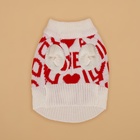 Свитер для животных ILOVEYOU, размер XS, ДС 17, ОШ 17, ОГ 23-37 см, белый, красный - Фото 9