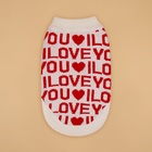 Свитер для животных ILOVEYOU, размер L, ДС 29, ОШ 29, ОГ 29-49 см, белый, красный - Фото 8