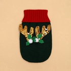 Свитер для животных «Рога удачи», размер XS (ДС 20 см, ОШ 17, ОГ 23-37), зелёный - Фото 10