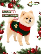 Свитер для животных «Рога удачи», размер S (ДС 25 см, ОШ 23, ОГ 26-45), зелёный - Фото 1