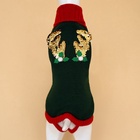 Свитер для животных «Рога удачи», размер S (ДС 25 см, ОШ 23, ОГ 26-45), зелёный - Фото 7