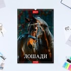 Календарь перекидной на ригеле А3 "Лошади" 2025, 32 х 48 см - Фото 1