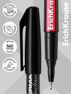 Маркер - лайнер перманентный ErichKrause FP-50, 0.6 мм, чернила на спиртовой основе, светостойкие и водостойкие, для любых поверхностей, чёрный - Фото 2