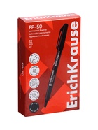 Маркер - лайнер перманентный ErichKrause FP-50, 0.6 мм, чернила на спиртовой основе, светостойкие и водостойкие, для любых поверхностей, чёрный - Фото 17