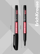 Маркер - лайнер перманентный ErichKrause FP-50, 0.6 мм, чернила на спиртовой основе, светостойкие и водостойкие, для любых поверхностей, чёрный - Фото 3