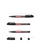 Маркер - лайнер перманентный ErichKrause FP-50, 0.6 мм, чернила на спиртовой основе, светостойкие и водостойкие, для любых поверхностей, чёрный - Фото 5