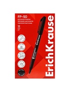 Маркер - лайнер перманентный ErichKrause FP-50, 0.6 мм, чернила на спиртовой основе, светостойкие и водостойкие, для любых поверхностей, чёрный - Фото 8