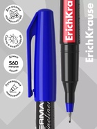 Маркер-линер перманентный ErichKrause. FP-50, синий, узел 0.6 мм - Фото 3