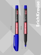 Маркер - лайнер перманентный ErichKrause FP-50, 0.6 мм, чернила на спиртовой основе, светостойкие и водостойкие, для любых поверхностей, синий - Фото 3