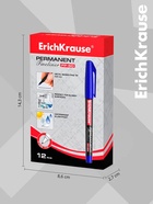 Маркер - лайнер перманентный ErichKrause FP-50, 0.6 мм, чернила на спиртовой основе, светостойкие и водостойкие, для любых поверхностей, синий - Фото 1