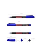 Маркер - лайнер перманентный ErichKrause FP-50, 0.6 мм, чернила на спиртовой основе, светостойкие и водостойкие, для любых поверхностей, синий - Фото 5