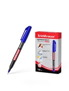 Маркер - лайнер перманентный ErichKrause FP-50, 0.6 мм, чернила на спиртовой основе, светостойкие и водостойкие, для любых поверхностей, синий - Фото 6