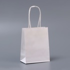 Пакет белый без печати, круглая ручка, 15×12×6 см, 120 г - Фото 1