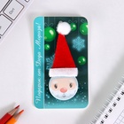 Значок новогодний закатной с колпаком d=35 мм «Дедушка Мороз» 6.5×11 см - Фото 2