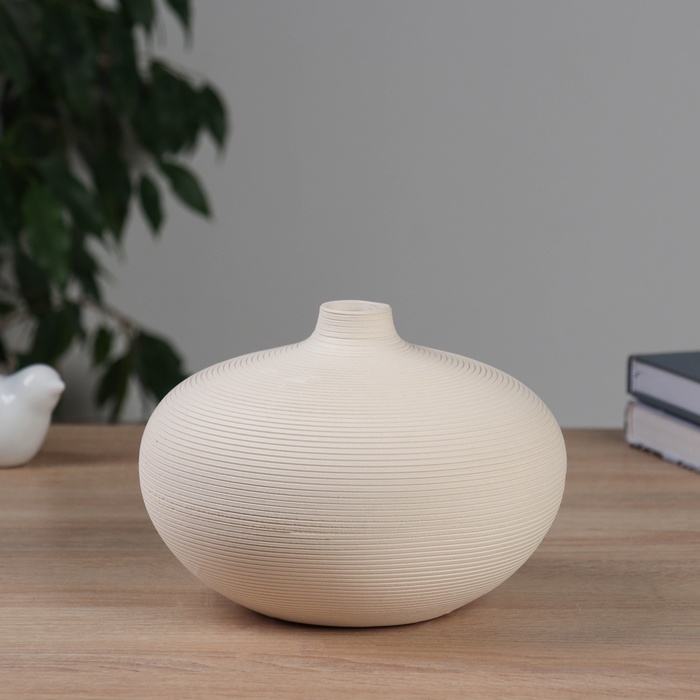 Ваза для цветов «Марсо», кувшин мини, d=2.5 см, 11.5×16.5 см, керамика, белая