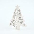 Ёлка раскраска настольная на новый год «Милый зайчик», новогодний набор для творчества - Фото 4