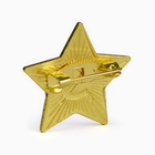 Значок «Звезда Серп и молот», 2.5 см, цвет красный в золоте - Фото 2