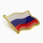 Значок «Флаг РФ», 2 см, цветной в золоте - Фото 4