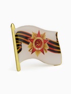 Значок «Флаг 9 мая», 3×2.5 см, цветной в золоте - Фото 2