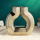 Ваза «Милли», 19×19×19 см, керамика, золотистая - Фото 1