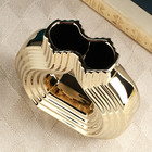 Ваза «Милли», 19×19×19 см, керамика, золотистая - Фото 3