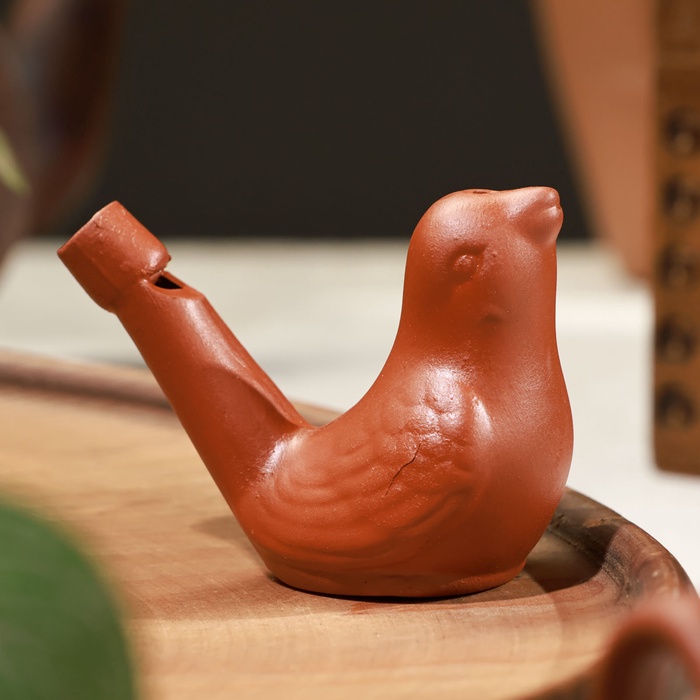 Фигурка для чайной церемонии «Птичка», керамика, свистулька, 6.5×4×6 см