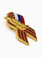 Значок «Георгиевская лента», 4 см, цветной в золоте - Фото 4