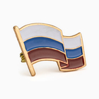 Значок «Флаг России», 2×2.5 см, цветной в золоте - Фото 2