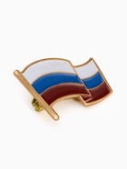 Значок «Флаг России», 2×2.5 см, цветной в золоте 10639068