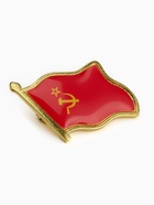 Значок «Флаг СССР», 2×2.5 см, красный в золоте - Фото 4