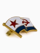 Значок «Флаг морской флот», 2×2 см, цветной в золоте - Фото 3