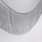 Тесьма декоративная «Бахрома», 20 см, 5±0.5 м, серая - Фото 1