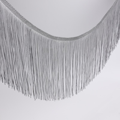 Тесьма декоративная «Бахрома», 20 см, 5±0.5 м, серая