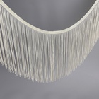 Тесьма декоративная «Бахрома», 20 см, 5±0.5 м, бежевая - Фото 1