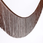 Тесьма декоративная «Бахрома», 20 см, 5±0.5 м, коричневая - Фото 1