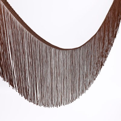 Тесьма декоративная «Бахрома», 20 см, 5±0.5 м, коричневая