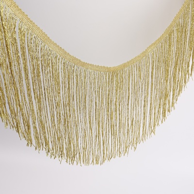 Тесьма декоративная «Бахрома», 20 см, 5±0.5 м, цвет золотой