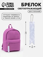 Светоотражающий элемент «Флажок», двусторонний, 15×3 см, серый - Фото 1