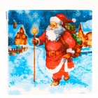 Салфетки новогодние бумажные «Дед Мороз» 3 слоя, 33×33 см, 20 шт. - Фото 2