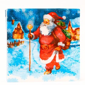 Салфетки новогодние бумажные «Дед Мороз» 3 слоя, 33?33 см, 20 шт. (комплект 3 шт)