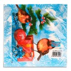 Новогодние салфетки бумажные «Снегири и Подарки» 3 слоя, 33×33 см, 20 шт. - Фото 4