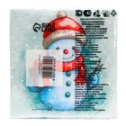 Салфетки новогодние бумажные «Снеговичок» 1 слой, 24×24 см, 50 шт. - Фото 4