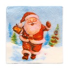 Салфетки новогодние бумажные «Весёлый Дед Мороз» 1 слой, 24×24 см, 50 шт. - Фото 2