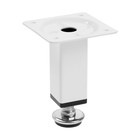 Опора квадратная OKV001WH ТУНДРА, d=25×25 мм, H=80 мм, белая, 4 шт. - Фото 2